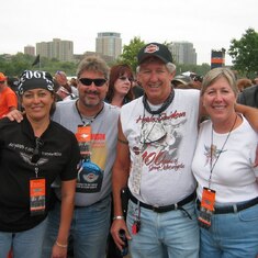 Taken with Lou and Margie during Harley Davidson's 100th Year Anniversary in 2003 in Milwaukee.