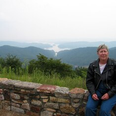 During a rest stop on Blue Ridge Parkway in 2003