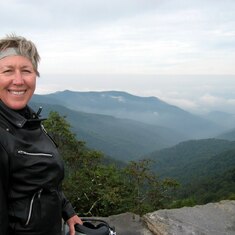 While riding "Blue Ridge Parkway" in the Smokey Mountains in 2003