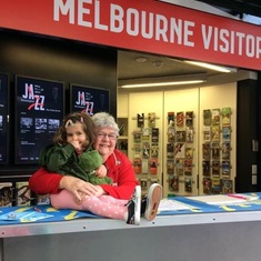 Vivienne visiting mum in the City Melbourne booth May 2017
