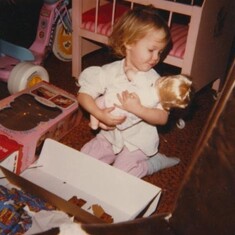 Dec. 25, 1980 holding Baby Soft Sounds