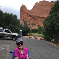 Suzy at Garden of the Gods, Colorado Springs in 2019