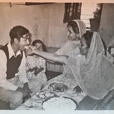 Rakhi, with Late Shri Mathura Dass( younger brother) and older sister Laxmi Devi