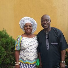 Sly and his sister Vicky in Asaba