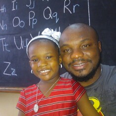 Sly and Tare on her birthday in school......