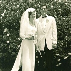 Sylvia and Larry on their wedding day