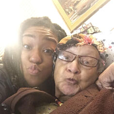 Selfie's with granddaughter Jada in Feb. 2020