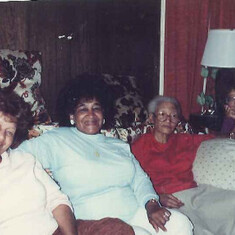Sisters (L-R) Helen, Eunice, Eula and Sylvia ( Rochester, NY ) Mid 
eighties?