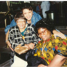 Sylvia,Tracy Blackmon and Niece Debbie Kendrick , Atlantic City New Jersey, late  1980's?