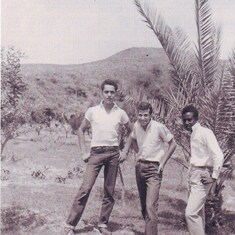 Lycée Guebre Mariam students-Gaetano Trimarchi-Rodolphe Schiano -Tadesse Guessesse-On holiday summer 1958