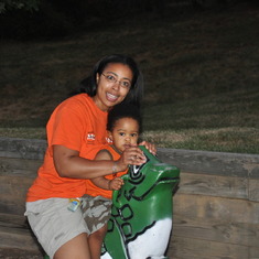 Tammie and Myles Riding Frog