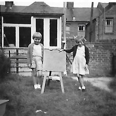 Sue & Tanya as little girls in Faversham