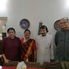 With my father Aloke, and mother Shampa, at home. Kolkata, India, 2019