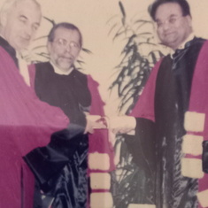 At the ceremony of Doctor Honors Causa at the present day University Clermont Auvergne, France, 1998