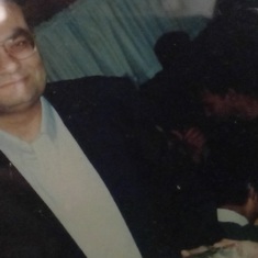 With Dr. Sakti Mookherjee, one of his most dear friend, father-figure. Syracuse, NY, 2000.