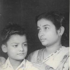 The 4 year old with his mother, Mira Sarkar.