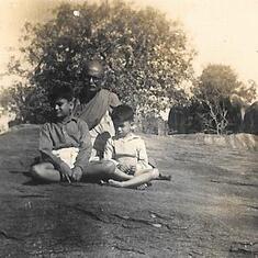 5 yr Tapan with Aloke and his grandfather Prof B.D. Sarkar.