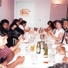 with his extended Indian family in Syracuse, NY, at his favourite restaurant, China Road.