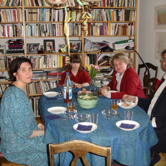 Tapan and Magdalena at dinner in Sihvola house in Finland (May 2006).