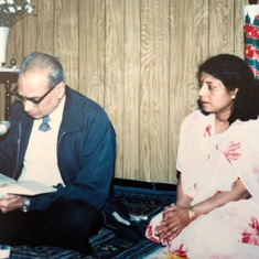 With Bandana-di (Nandi) at Dr. Sakti Mookerjee's home.  Also of Tapan-da's Father.
