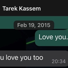 I wish we expressed our love more often. I love you habibi. Always.