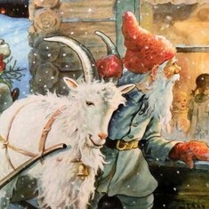 from Taru, Dec. 2020:  Midwinter greetings from a transmogrified ancestral spirit, the tomte