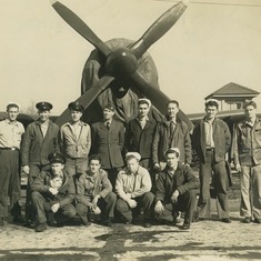 US Navy Flight School picture of Ted and his teaching colleagues in Chicago during WW II