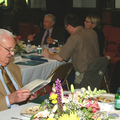 Tedra at the Head Table during the NJCU 9-11 Conference