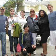Tedra with her volunteer family in South Africa 2010