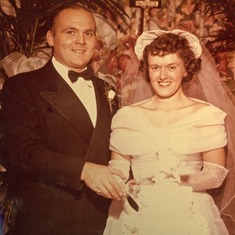 Terry & Jack (Wedding, 1949), Mom made her dress