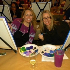 Mom and I paint nite together, the day we announced my pregnancy with Holly! 