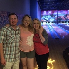 Bowling while 6 months pregnant with Holly