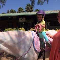 Holly's Birthday ride on Unicorn Daisy