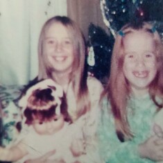 Terri and I Christmas around 1972.❤