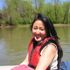 Terri enjoying the Chattahoochee River.