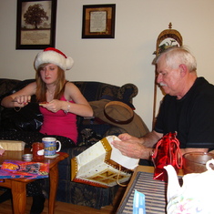 Terry Meg Opening Gifts