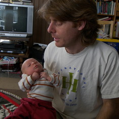 Terry and newborn Henry.