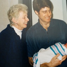 Terry, his mother Lorraine, and newborn Daphne.
