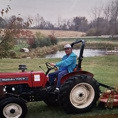 Terry first new tractor at his home he help build 2003