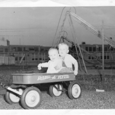Ken and Terry in their wagon 3