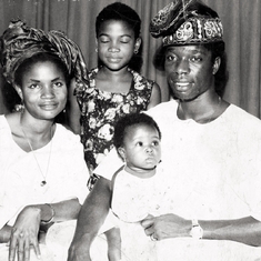 Young family, little Rita and Aunty Justina