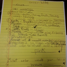 Nana's "Dream Life" via survey from a younger Asha