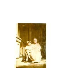 Thelma with Great Grandma Pasqulina Fasulo on the steps of their home in Staten Island.