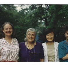 Thelma with Jeanne Jenne Segler, Young-Ai Choi and Patricia Zimmer (1990s?)