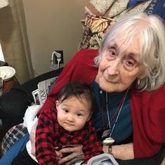 Sofia and Great Grams Bear.
