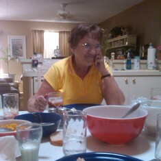 Grandma at the dinner table