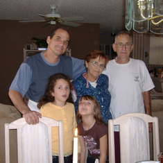 Dale, Katie, Emmie, Grandma, Grandpa at Thanksgiving