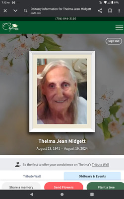 Thelma jean C.  Midget