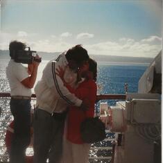 Ted and Paulette sailing to Victoria BC on the SS Princess Marguerite