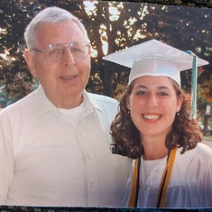 Sarah's high school graduation in 2004, Ted was 81--sure doesn't look it!